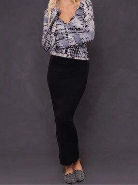 Hard Tail Black Maxi Straight Skirt